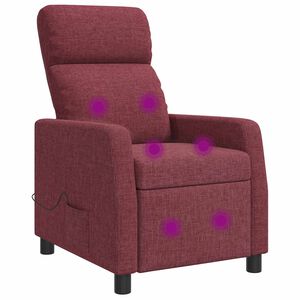 vidaXL Mas&aacute;žne relaxačn&eacute; kreslo V&iacute;no červen&eacute; L&aacute;tka