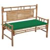 vidaXL Z&aacute;hradn&aacute; lavička s podložkou 120 cm bambus