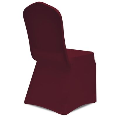 vidaXL Naťahovací návlek na stoličku, 4 ks, bordový