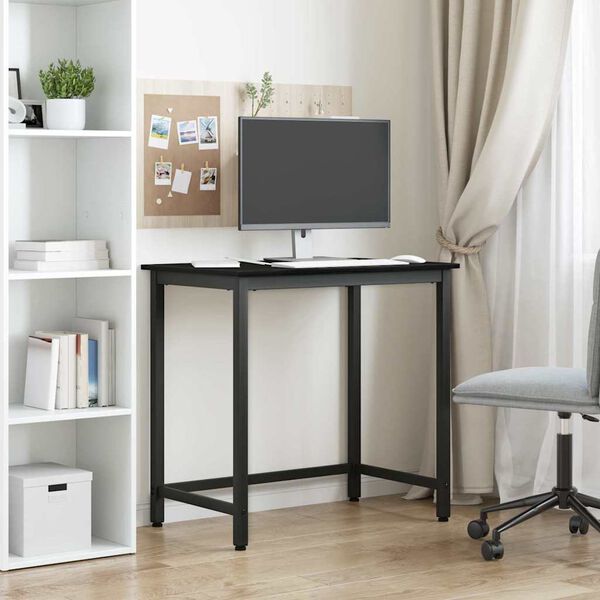 vidaXL st&ocirc;l Čierny dub 100 x 50 x 76,5 cm Inžinierske drevo a oceľ