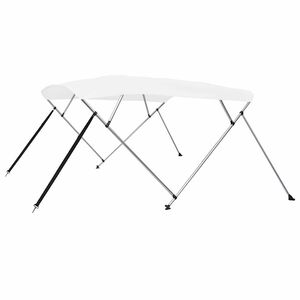 vidaXL Strie&scaron;ka Bimini so 4 obl&uacute;kmi, biela 243x180x137 cm