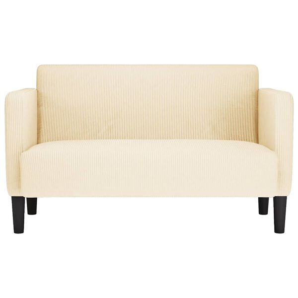 vidaXL Loveseat Pohovka kr&eacute;mov&aacute; 109 cm man&scaron;estrov&aacute; l&aacute;tka