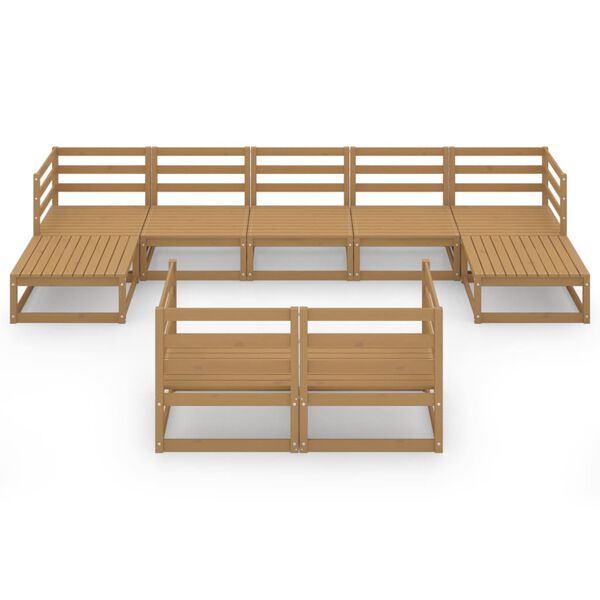 vidaXL 9-dielna z&aacute;hradn&aacute; sedacia s&uacute;prava, borovicov&yacute; mas&iacute;v