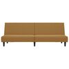 vidaXL 2-miestna rozkladacia pohovka, hnedá, zamat
