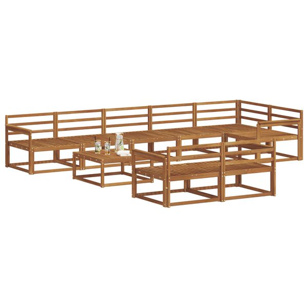 vidaXL Z&aacute;hradn&aacute; s&uacute;prava gaučov 9 pcs Pr&iacute;rodn&aacute; Pevn&eacute; ak&aacute;ciov&eacute; drevo