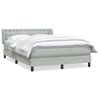 vidaXL Box Spring Posteľ s matracom Svetlosiv&aacute; 160x220 cm Zamat