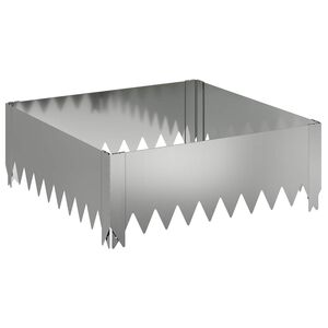 vidaXL Obrubn&iacute;k tr&aacute;vnika 60 x 60 x 20 cm Oceľ Strieborn&aacute;