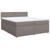 vidaXL Boxspring posteľ s matracom sivohnedý 200x200 cm látka