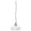 vidaXL Industri&aacute;lna z&aacute;vesn&aacute; lampa biela železo a mas&iacute;vne drevo 40 cm E27