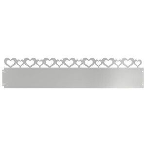 vidaXL Obrubn&iacute;ky tr&aacute;vnika 10 pcs Strieborn&aacute; 103 x 0,05 x 22 cm