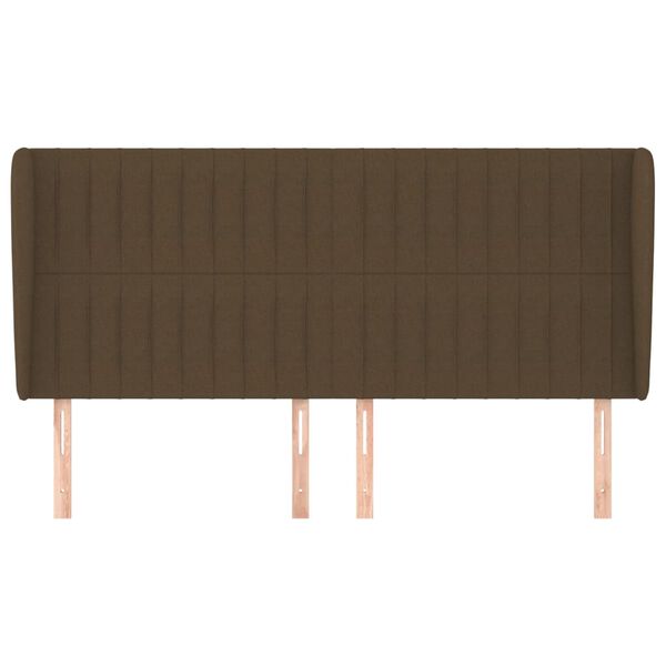 vidaXL Čelo postele so z&aacute;hybmi tmavohned&eacute; 203x23x118/128 cm l&aacute;tka