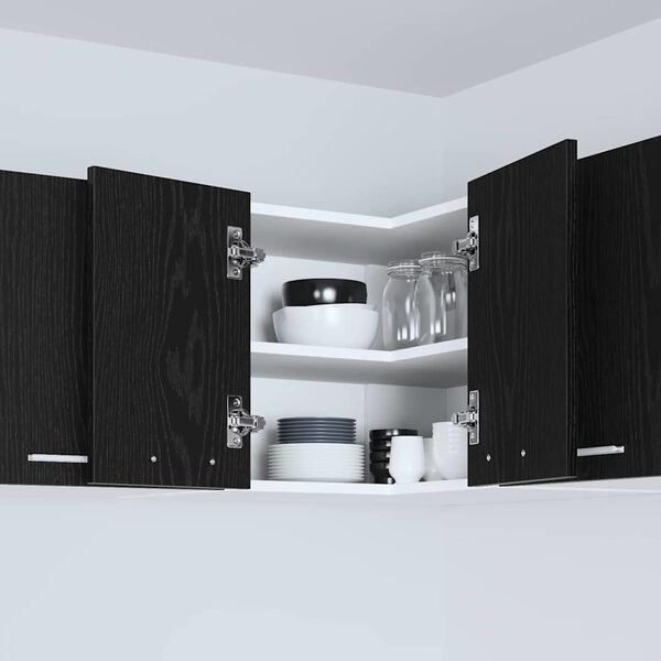 vidaXL Z&aacute;vesn&aacute; skrinka s &uacute;ložiskom Čierny dub a biela 57 x 57 x 40 cm