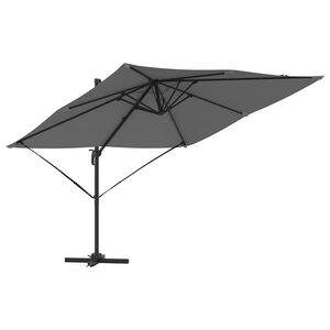 vidaXL Roma Parasol Antracit 286 x 284 x 265 cm Hlin&iacute;k a polyester