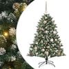 vidaXL Umel&yacute; vianočn&yacute; stromček Zelen&aacute; 120 cm PVC, plast a oceľ