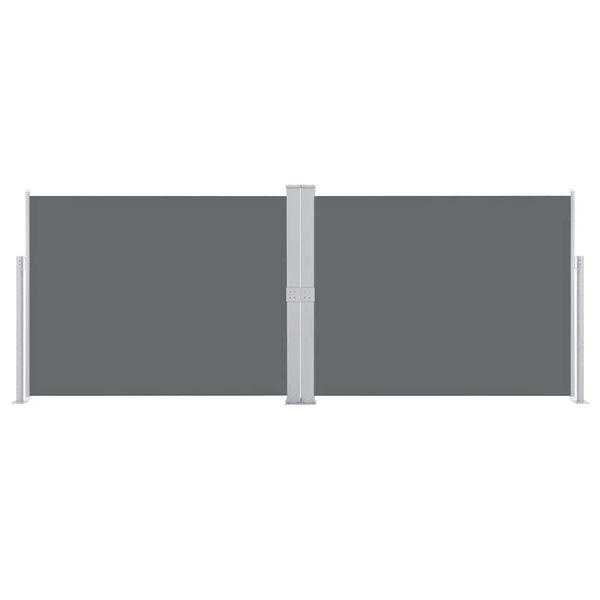 vidaXL Zaťahovacia bočná markíza, antracitová 140x1000 cm