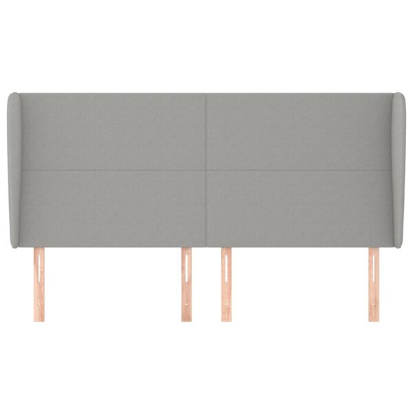 vidaXL Čelo postele so z&aacute;hybmi bledosiv&eacute; 163x23x118/128 cm l&aacute;tka