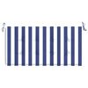 vidaXL Podložka na záhradnú lavičku modro-biele pruhy 120x50x4cm látka