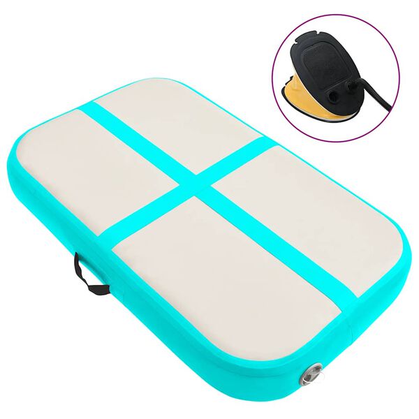 vidaXL Nafukovacia žinenka s pumpou 60x100x20 cm, PVC, zelen&aacute;