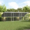 vidaXL Ps&iacute; kennel s &uacute;ložiskom 3 pcs Strieborn&aacute; 6 x 2 x 2 m Oceľ