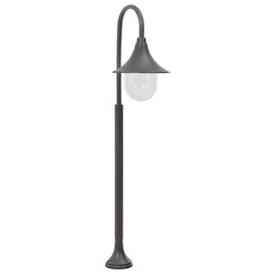 vidaXL Záhradná stĺpová lampa E27 120 cm hliníková bronzová