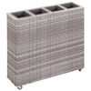 vidaXL Vyv&yacute;&scaron;en&yacute; z&aacute;hradn&yacute; z&aacute;hon+4 n&aacute;doby 80x22x79 cm, polyratan, siv&yacute;