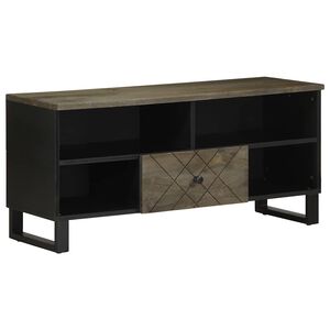 vidaXL TV skrinka, čierna 100x33x46 cm, mangov&yacute; mas&iacute;v