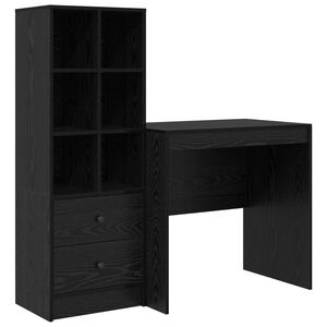 vidaXL St&ocirc;l Čierny dub 125,5 x 50 x 127 cm 2 ks
