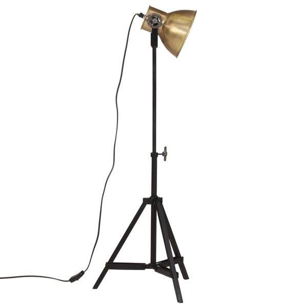 vidaXL Podlahov&aacute; lampa 25 W starožitn&aacute; mosadzn&aacute; 35x35x65/95 cm E27