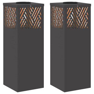 vidaXL Sol&aacute;rne LED svetlo na chodn&iacute;k 2 pcs Čierna