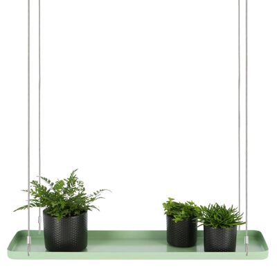 Esschert Design Závesný podnos na rastliny obdĺžnikový zelený L
