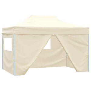 vidaXL Profesion&aacute;lny skladac&iacute; p&aacute;rty stan+4 steny 3x4 m, oceľ, kr&eacute;mov&yacute;