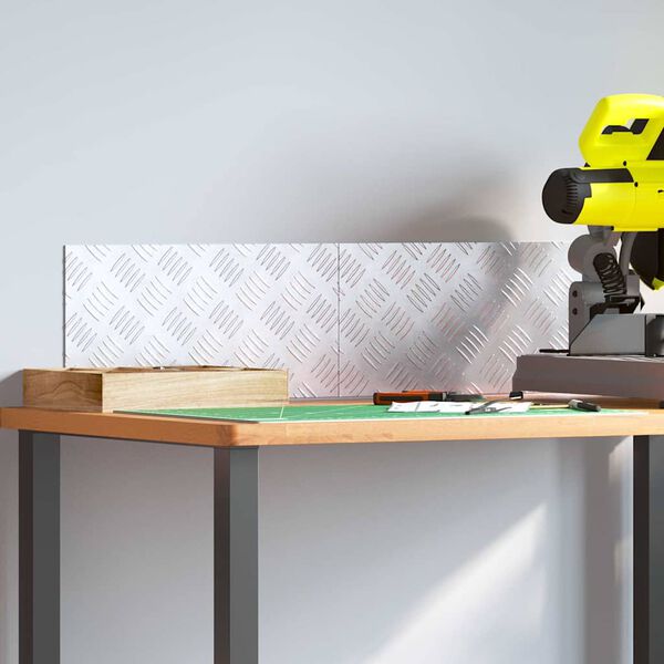 vidaXL Schodov&yacute; ro&scaron;t Obdĺžnikov&yacute; 2 pcs Strieborn&aacute; 40 x 20 cm Hlin&iacute;k