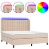 vidaXL Boxspring posteľ matrac a LED kapuč&iacute;nov&aacute; 180x200 cm umel&aacute; koža