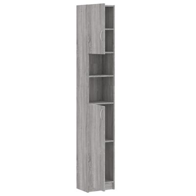 vidaXL Kúpeľňová skrinka sivá sonoma 32x25,5x190 cm spracované drevo