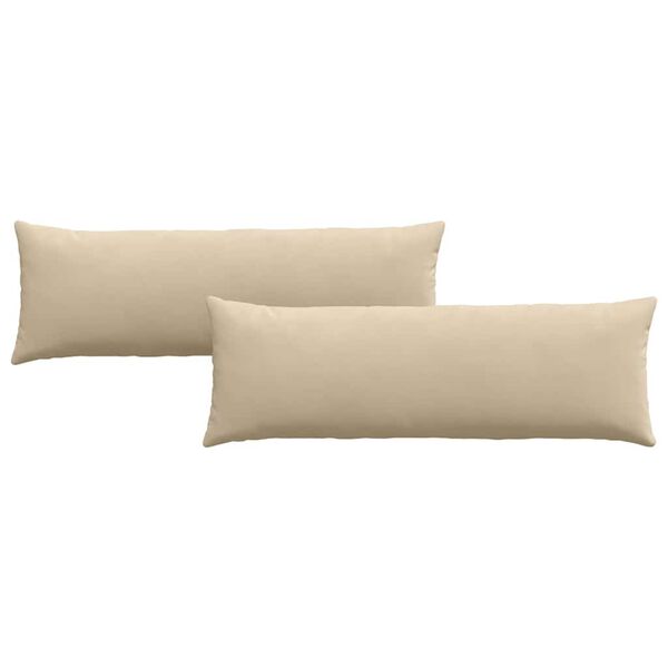 vidaXL Vankúše na pohovku 2 pcs Krémová 120 x 40 cm látka