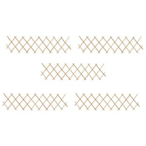 vidaXL Mriežkov&yacute; plot 5 ks jedľov&eacute; drevo 180x30 cm