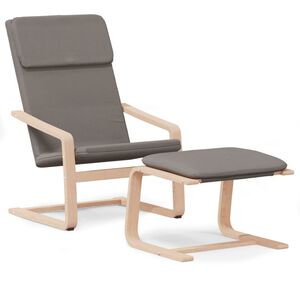 vidaXL Relaxačn&eacute; kreslo s podnožkou sivohned&eacute; l&aacute;tka