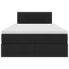 vidaXL Postel s &uacute;ložn&yacute;m prostorem a LED svetlom Čierna 120 x 190 cm