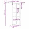 vidaXL Posuvné dvere Hnedá 80 x 208 cm Masívne borovicové drevo
