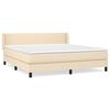 vidaXL Posteľn&yacute; r&aacute;m boxspring s matracom kr&eacute;mov&yacute; 160x200 cm l&aacute;tka