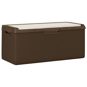vidaXL Z&aacute;hradn&yacute; &uacute;ložn&yacute; box s podsed&aacute;kom hned&yacute; 350 l PP