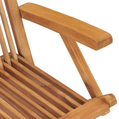vidaXL Skladacie záhradné stoličky z tíkového dreva, 4 ks
