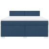 vidaXL Posteľn&yacute; r&aacute;m boxspring s matracom modr&yacute; 180x200 cm l&aacute;tka