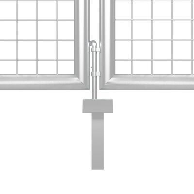 vidaXL Záhradná brána so sieťoviny strieborná 300x175 cm pozink. oceľ