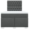 vidaXL Boxspring posteľ s matracom, tmavosiv&aacute; 120x190 cm, l&aacute;tka