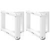 vidaXL Nohy konferenčn&eacute;ho stol&iacute;ka v tvare T, 2 ks, biele, 50x25x(30-31) cm, oceľov&eacute;