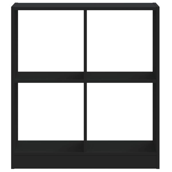 vidaXL Knižnica čierna 68,5x32x75 cm kompozitné drevo