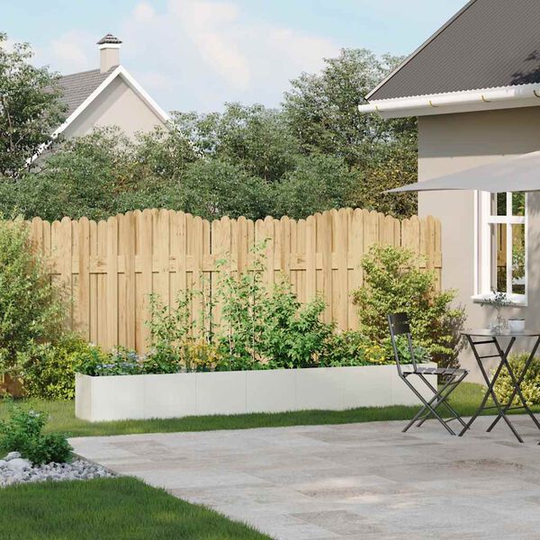 VidaXL kvetin&aacute;č Biely 280x40x40 cm Oceľ valcovan&aacute; za studena