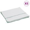 vidaXL Čistiace utierky 5 ks biele so zelen&yacute;mi pruhmi 50x60 cm