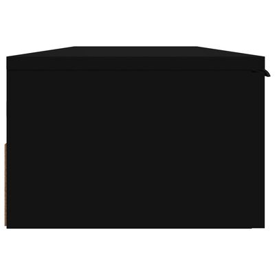 vidaXL Nástenná skrinka čierna 102x30x20 cm kompozitné drevo